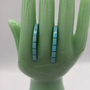 MK Ladder Zuni Turquoise Earrings